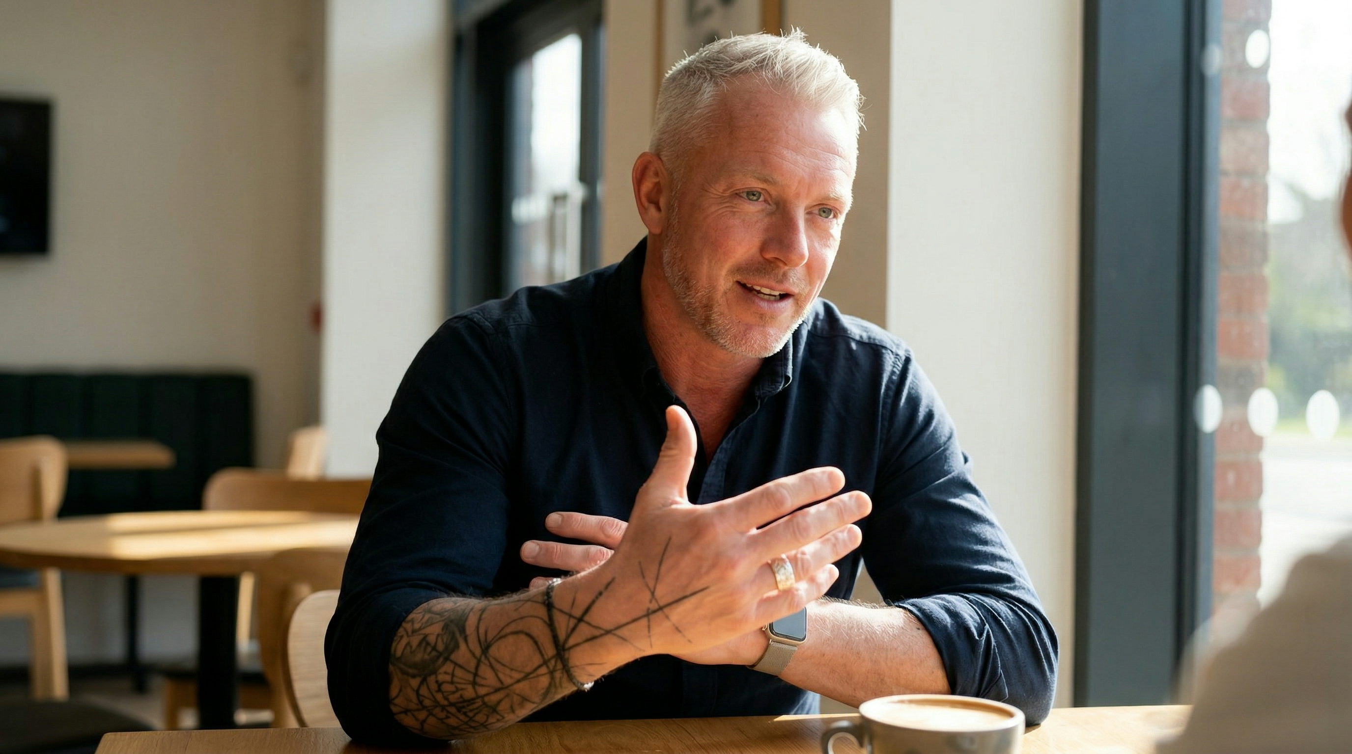 Bertie Cordingley in a mentoring session